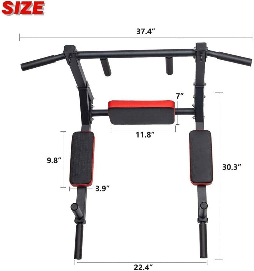 Wall Mount Pull Up Dip Station 440lbs