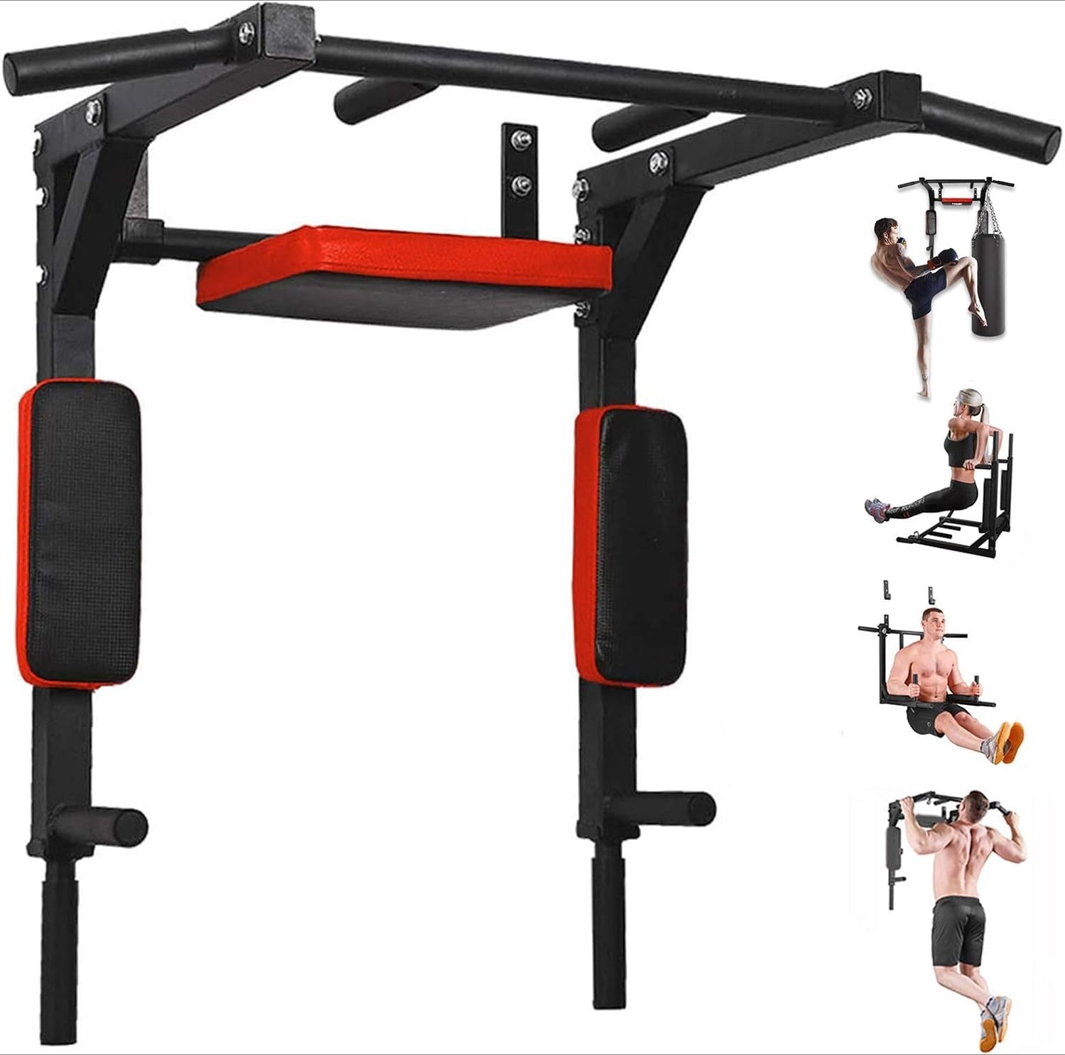 Wall Mount Pull Up Dip Station 440lbs