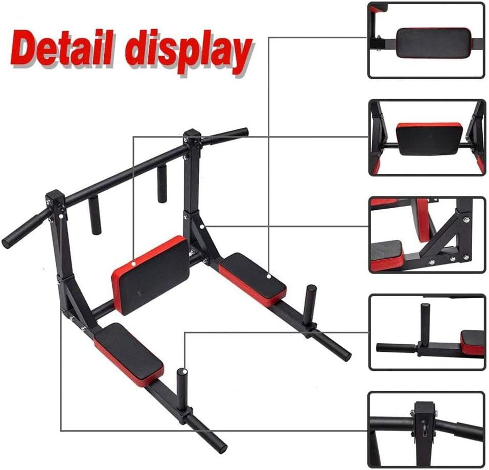 Wall Mount Pull Up Dip Station 440lbs