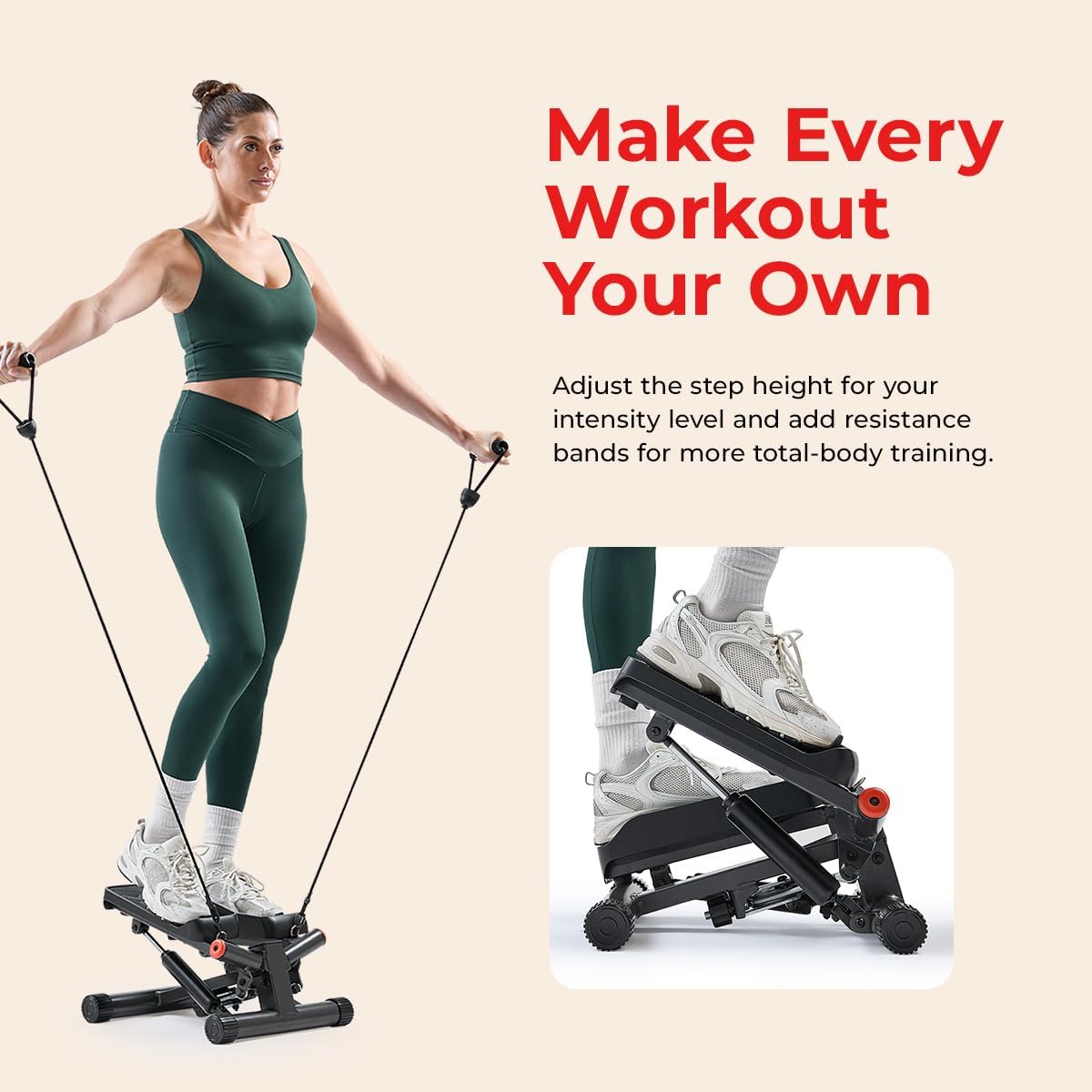Twist Mini Stepper with Resistance Bands