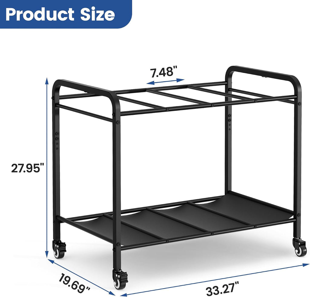 Rolling Black Yoga Mat Storage Basket