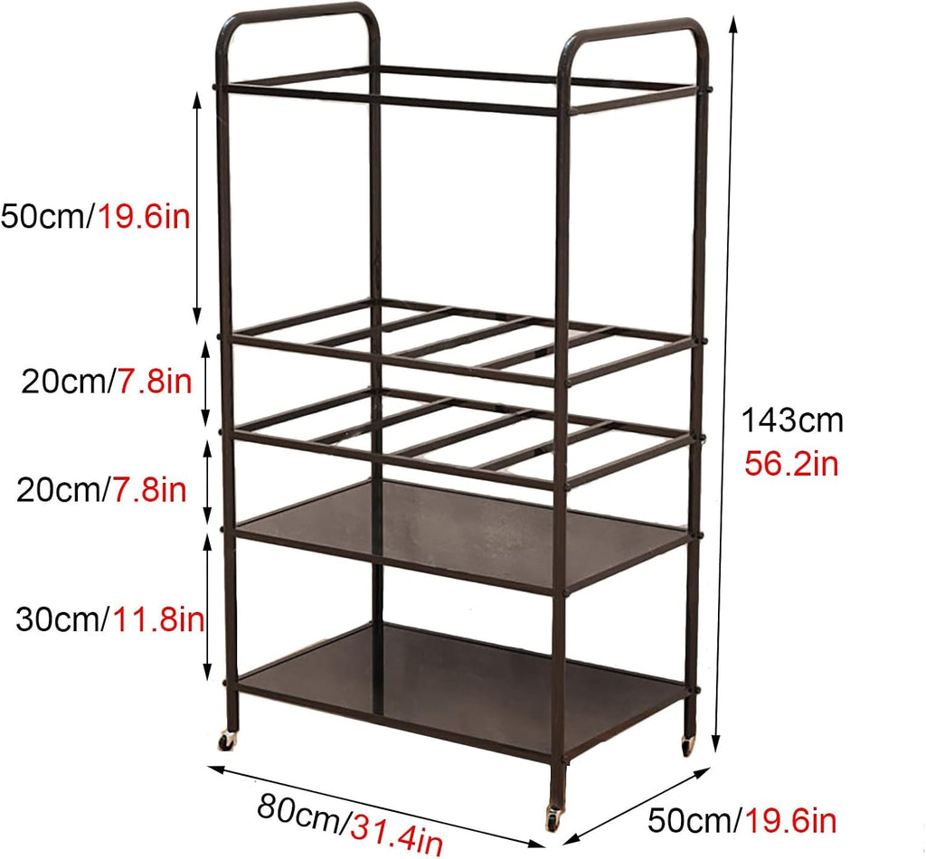 Large Yoga Mat & Foam Roller Storage Cart