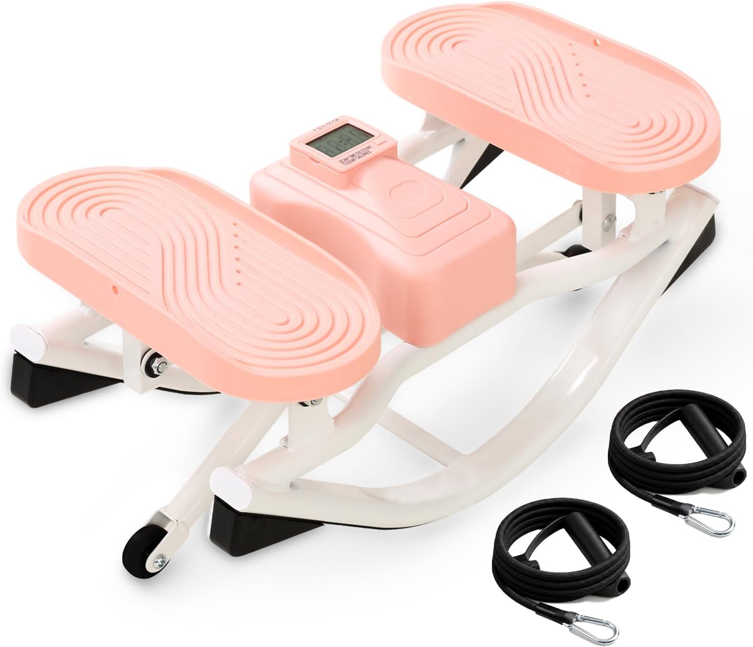 3D Rocking Stair Stepper with Resistance Bands 350LBS
