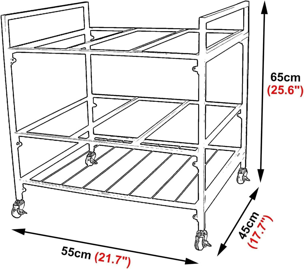 Gold Rolling Yoga Mat Storage Cart