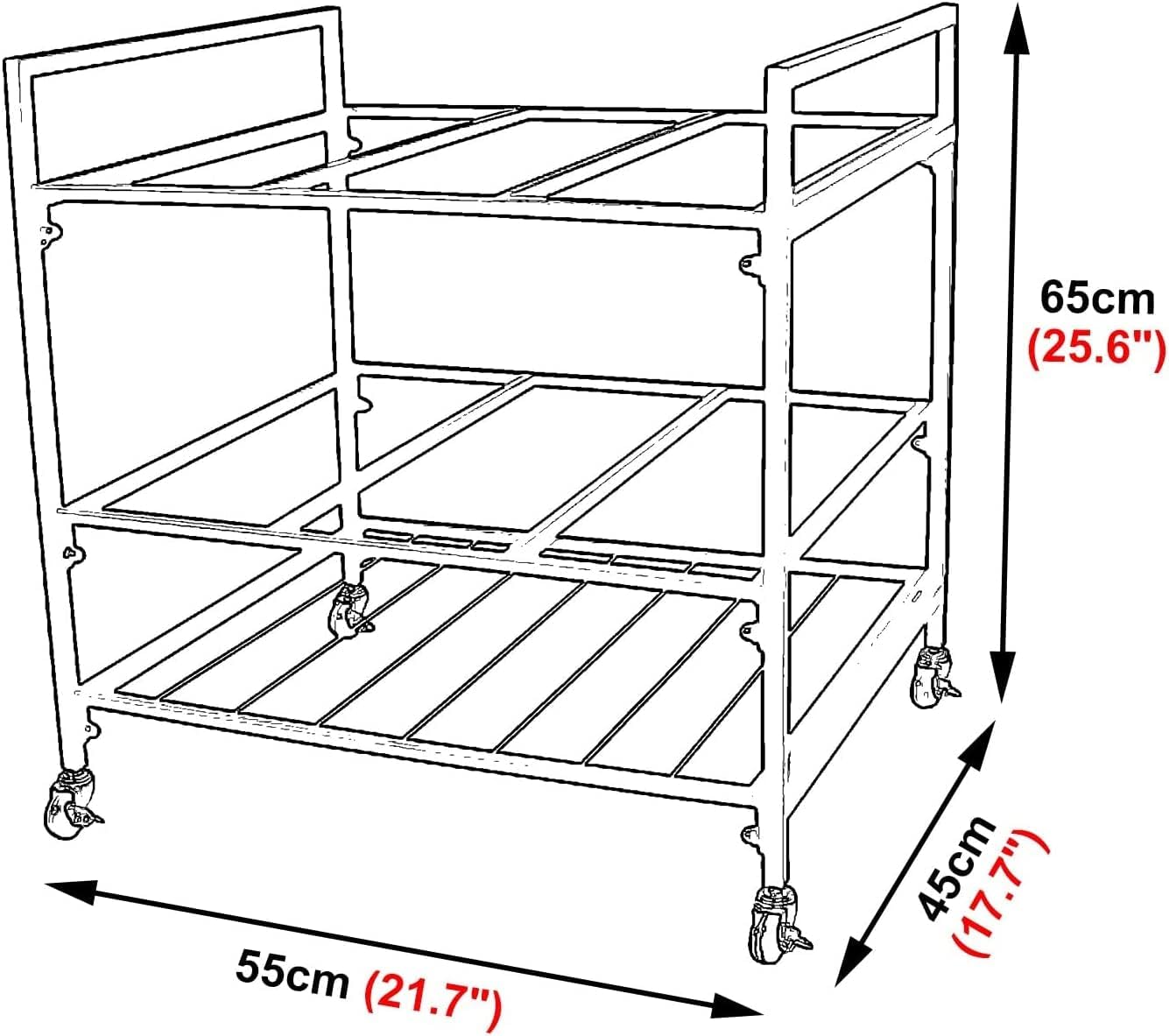 Gold Rolling Yoga Mat Storage Cart