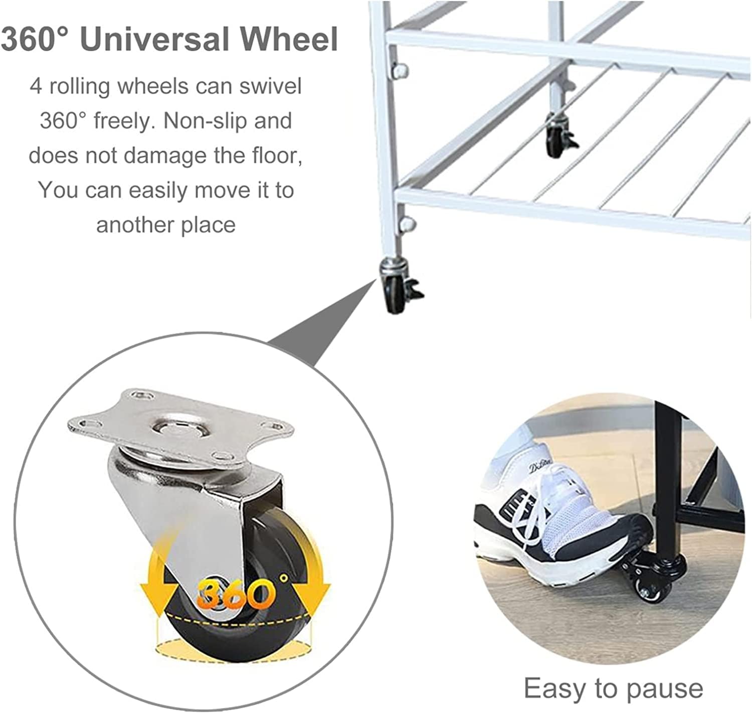 Gold Rolling Yoga Mat Storage Cart