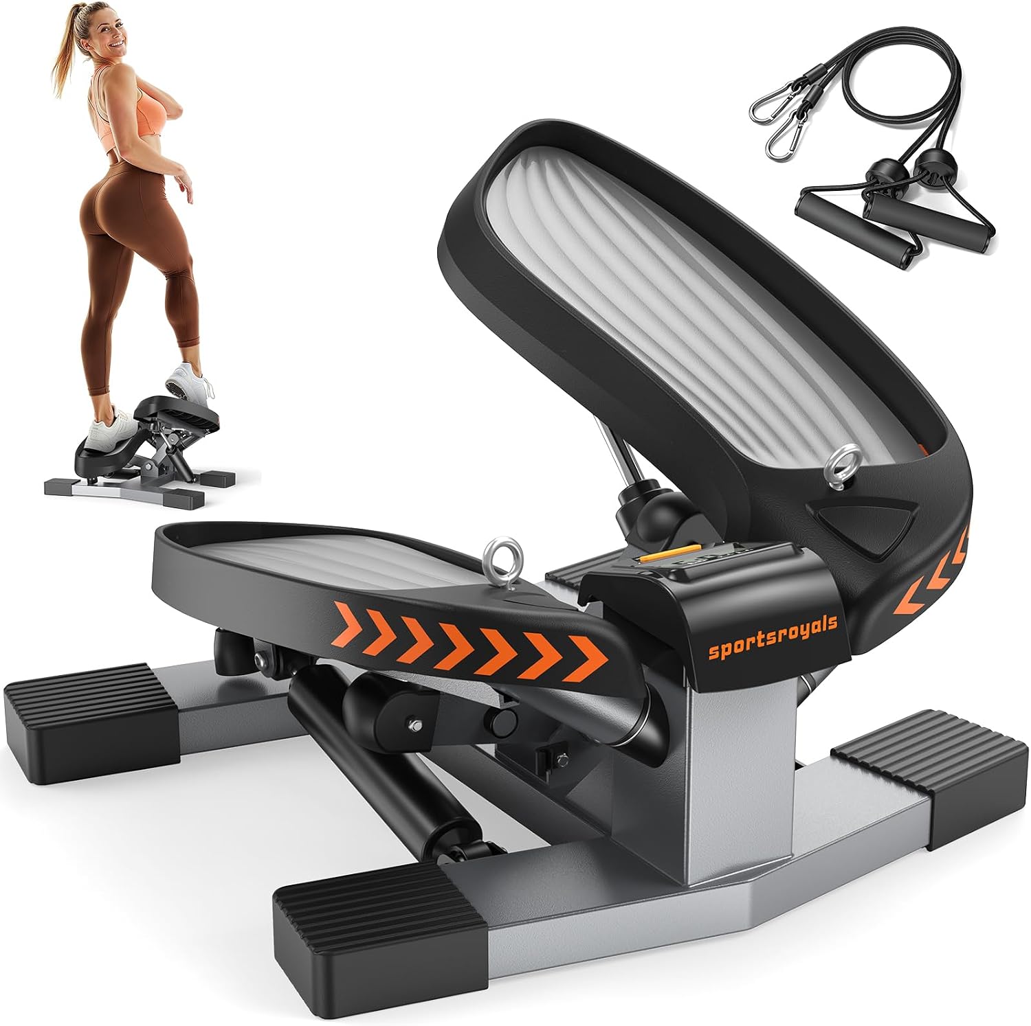 Twist Mini Stair Stepper with Resistance Bands 350lbs