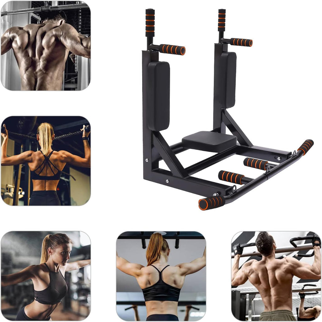 Wall Mount Pull Up Dip Station 440lbs