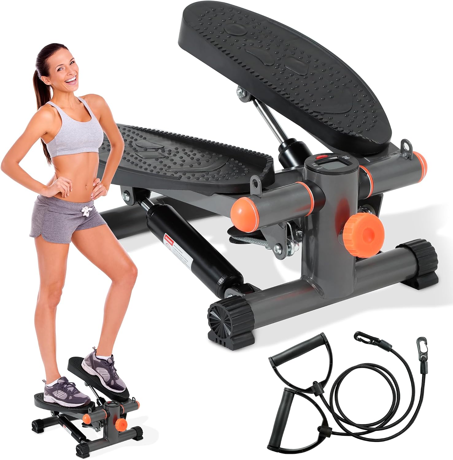 Mini Home Stair Stepper with Resistance Bands