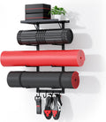 12-Hook Double Circle Wall Mount Gym Storage Rack
