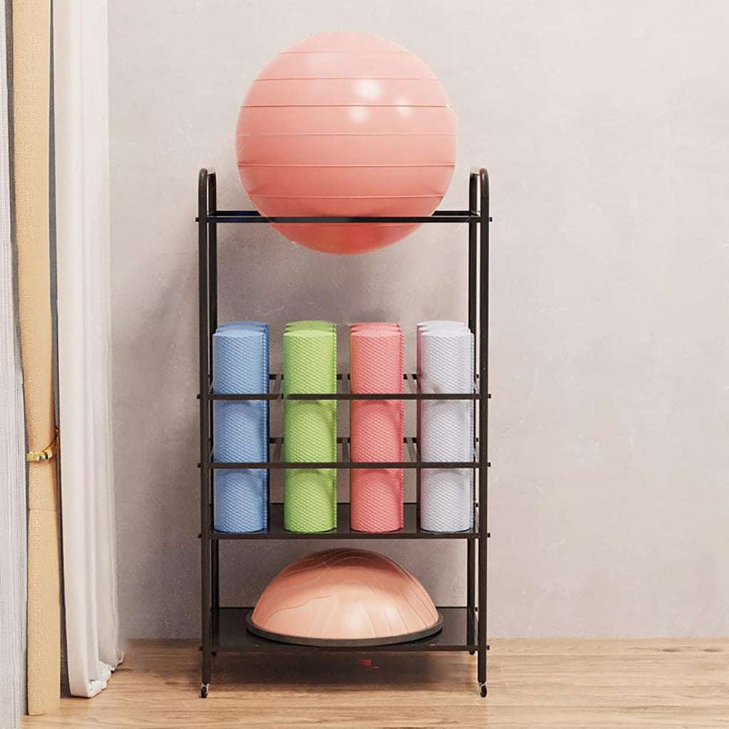 Large Yoga Mat & Foam Roller Storage Cart