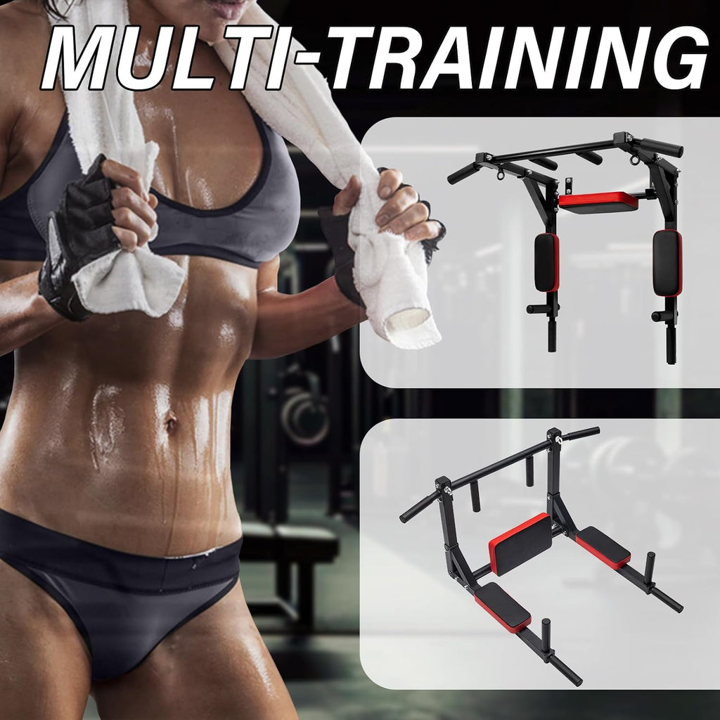 Wall Mount Pull Up Dip Station 440lbs