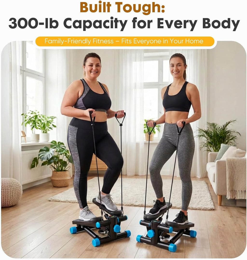Mini Stepper with Resistance Bands 300LBS