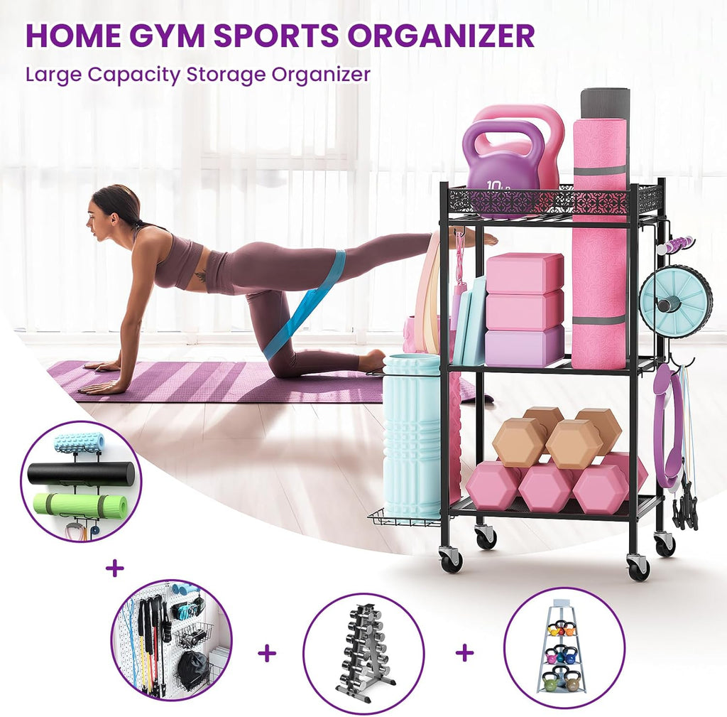 Yoga Mat Fitness Storage Rack