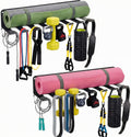 2Pcs 8-Hook Heavy Duty Gym Wall Storage Rack