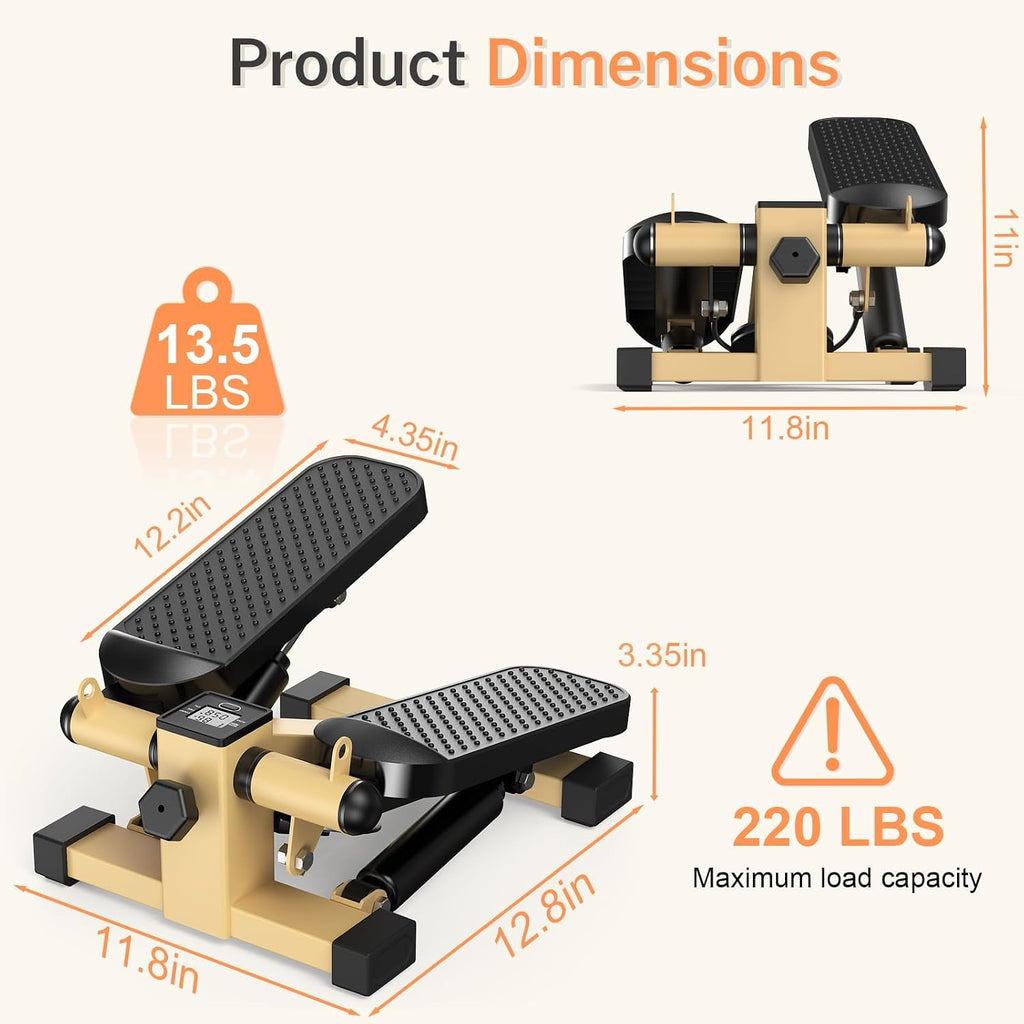 Mini Stepper LCD Monitor Resistance Bands 220LBS