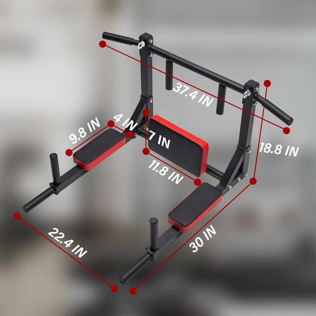 Wall Mount Pull Up Dip Station 440lbs