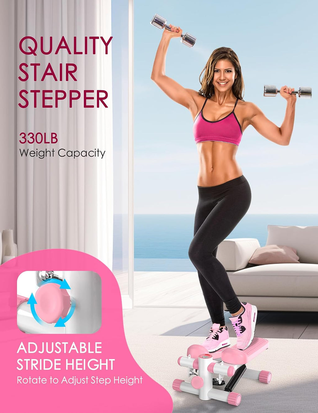 Adjustable Mini Stepper 330LBS