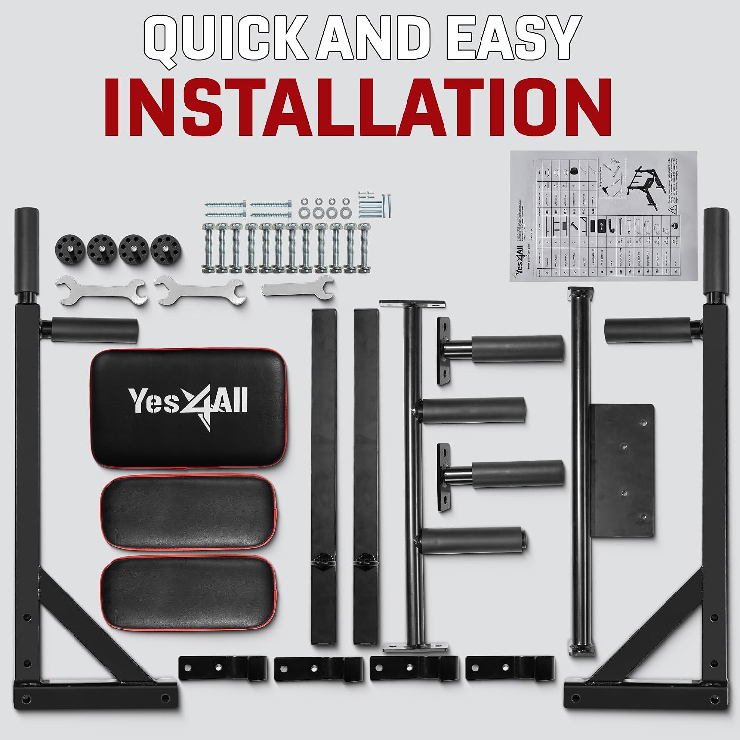 Multifunctional Wall Mount Pull Up Bar