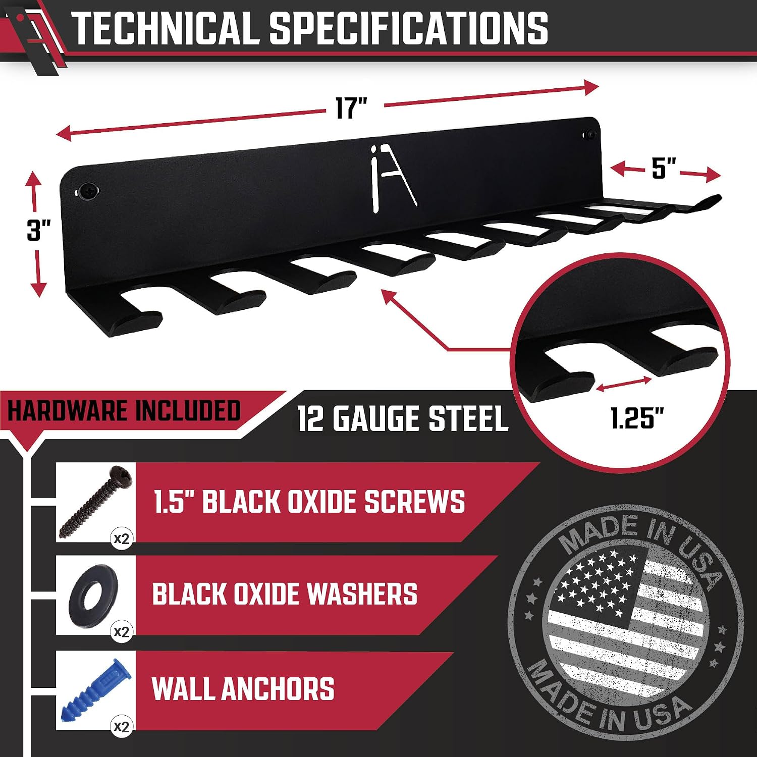 Heavy-Duty Multi-Purpose Gym Storage Hanger