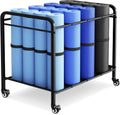 Rolling Black Yoga Mat Storage Basket
