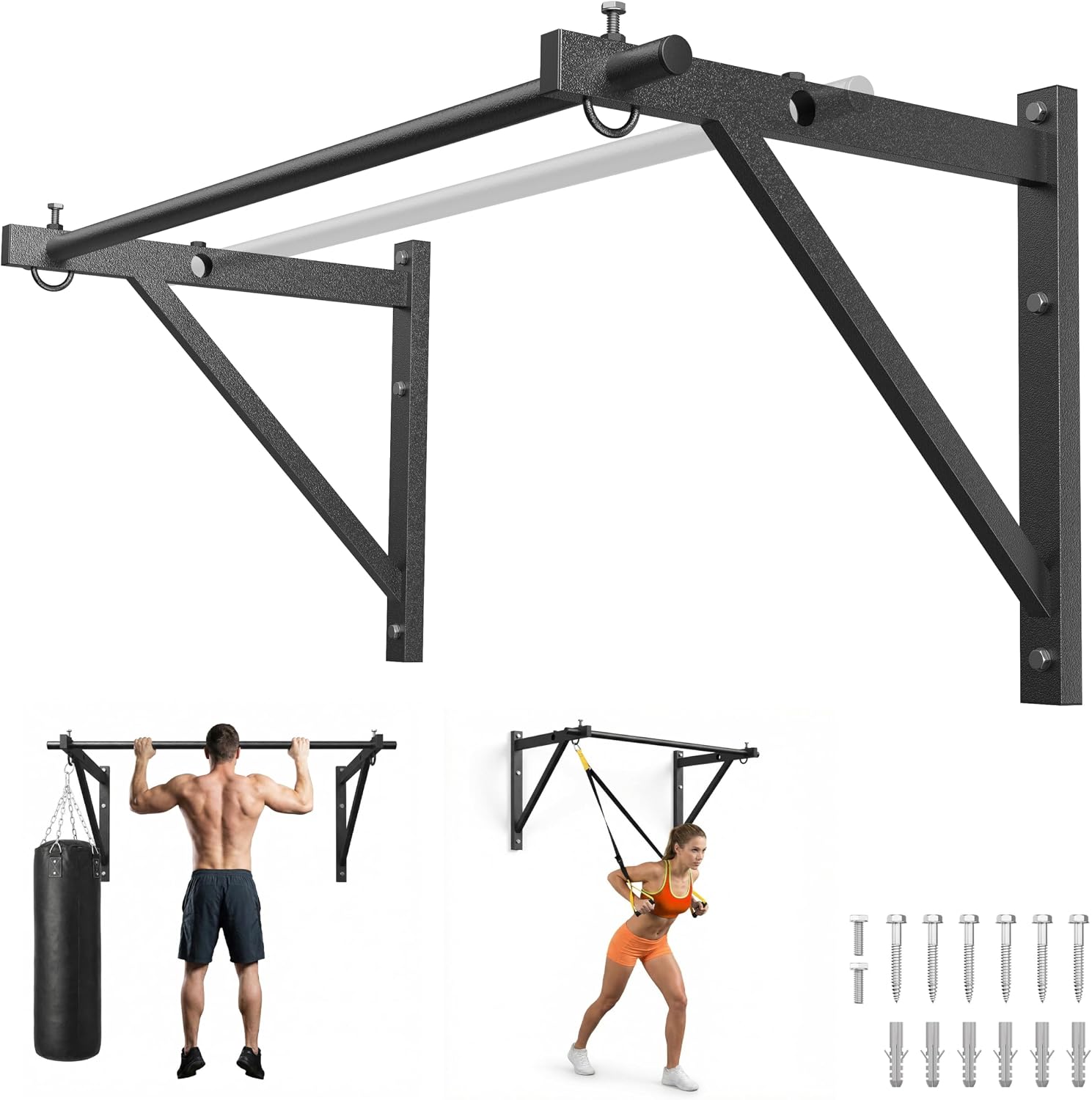 Doorway & Wall Mount Pull Up Bar 500lbs