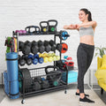Rolling Heavy-Duty Dumbbell Storage Rack