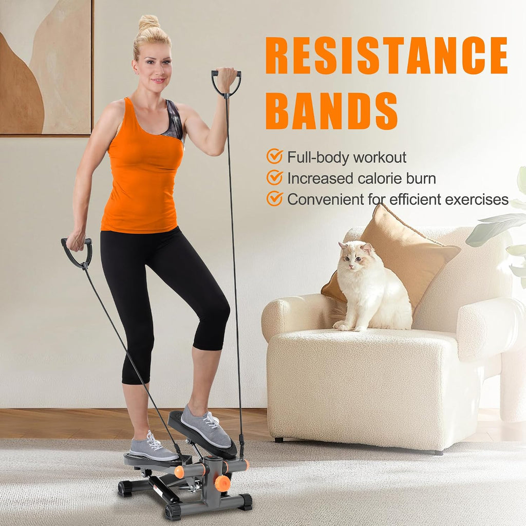 Mini Home Stair Stepper with Resistance Bands