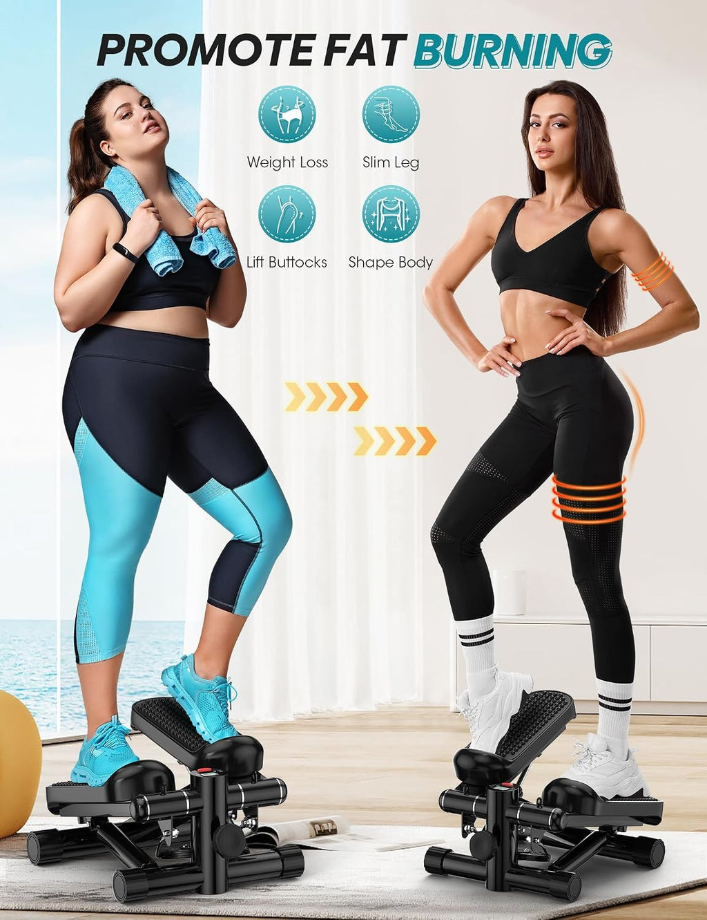 Portable Mini Stair Stepper 330LBS
