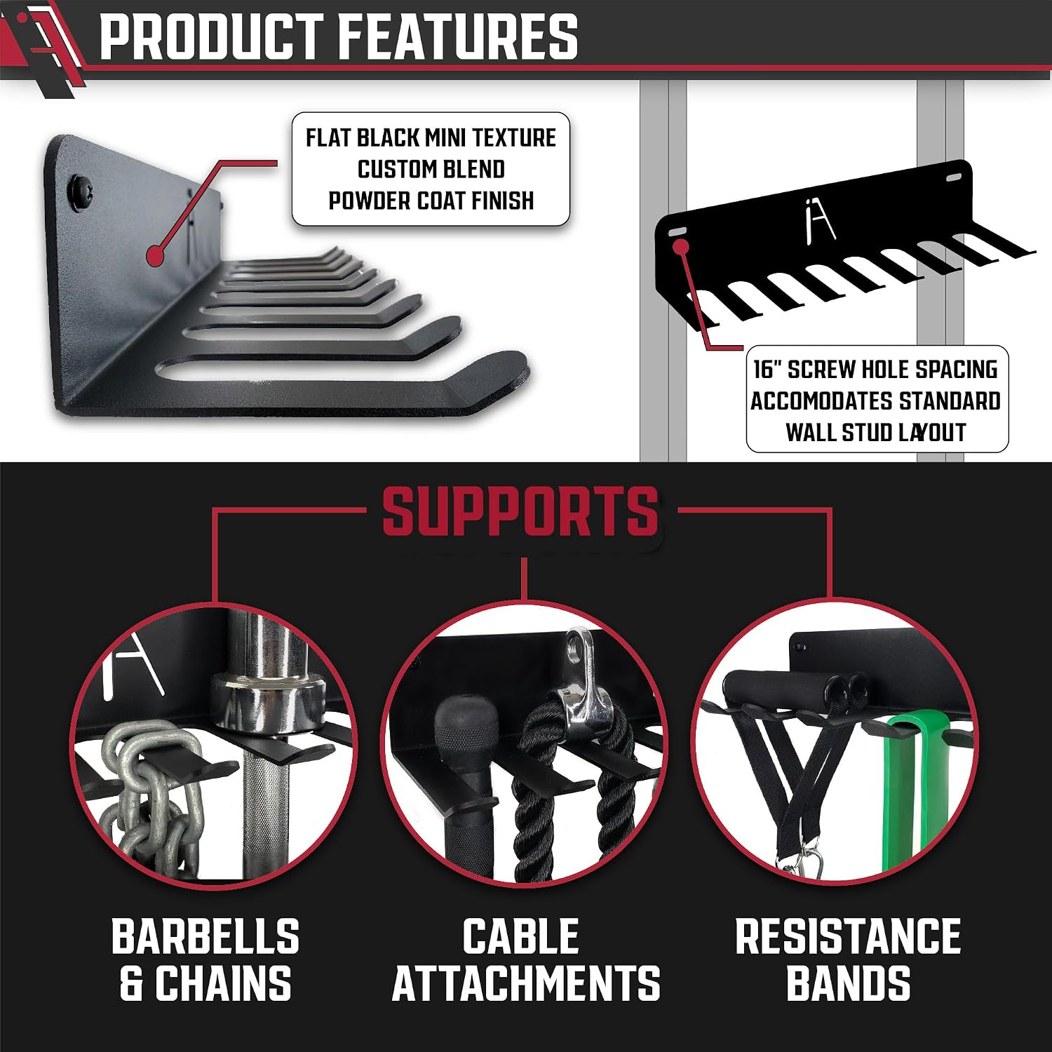 Heavy-Duty Multi-Purpose Gym Storage Hanger